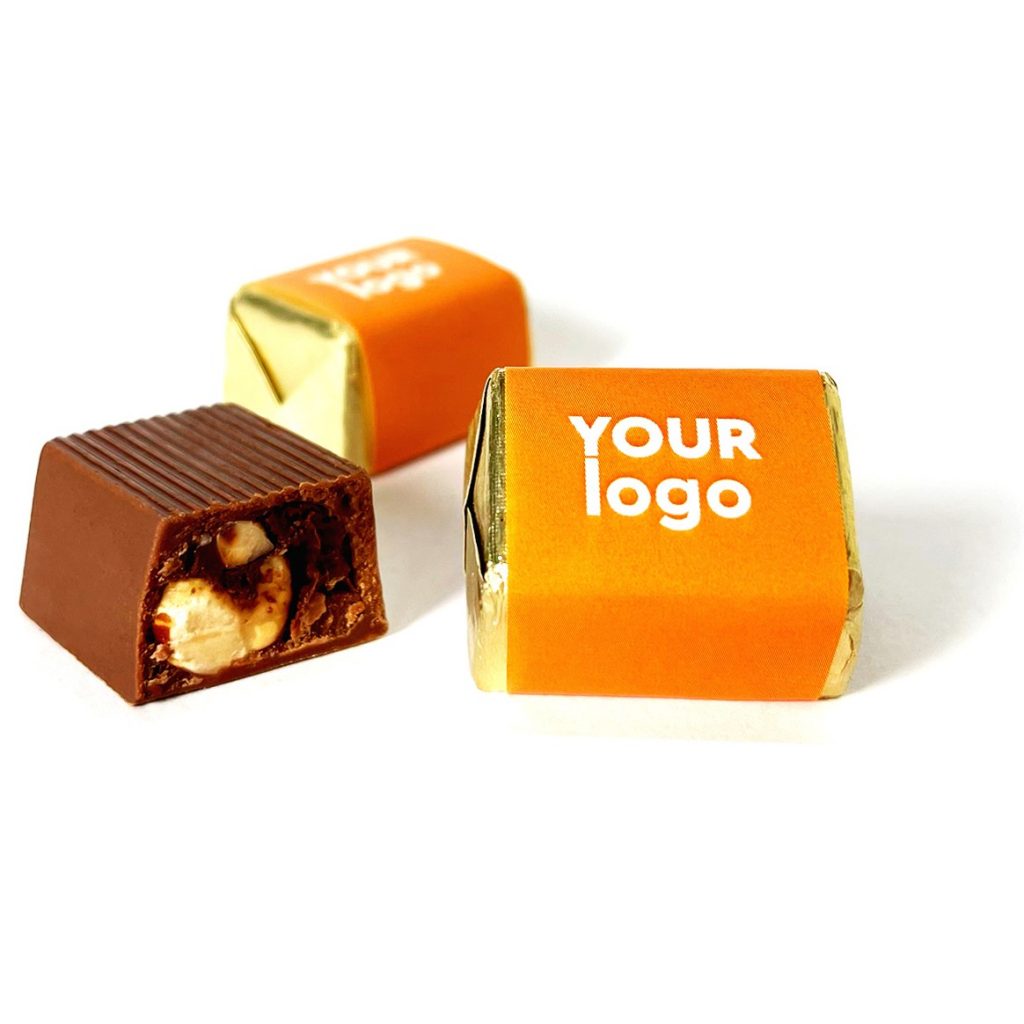 Personalised chocolate Rocher with full colour printed logo