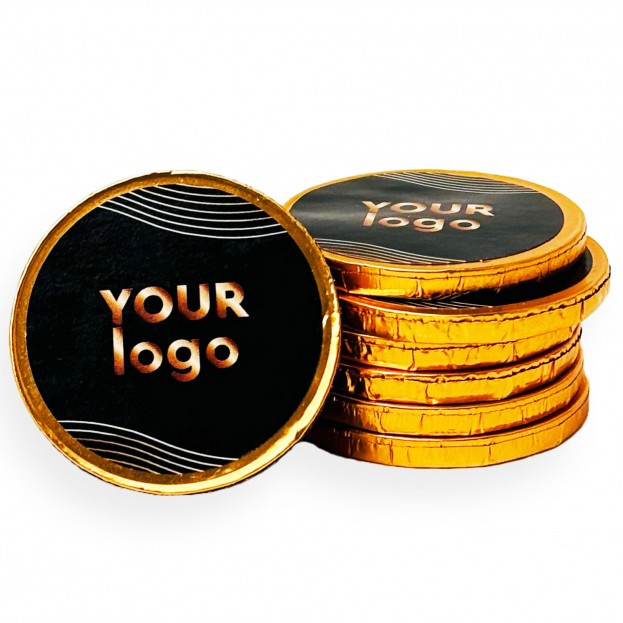Chocolate coins with logo